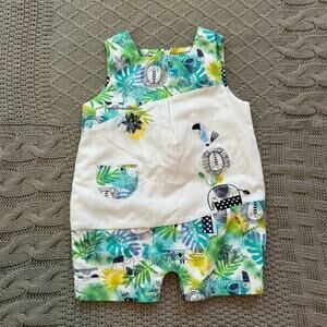 Sarah Louise England Safari Theme Tank Romper ~ 3M